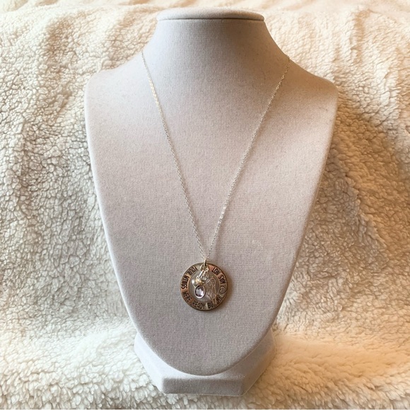 NITB Your Wings Were Ready Personalized Memorial June Birthstone Necklace - Picture 3 of 11